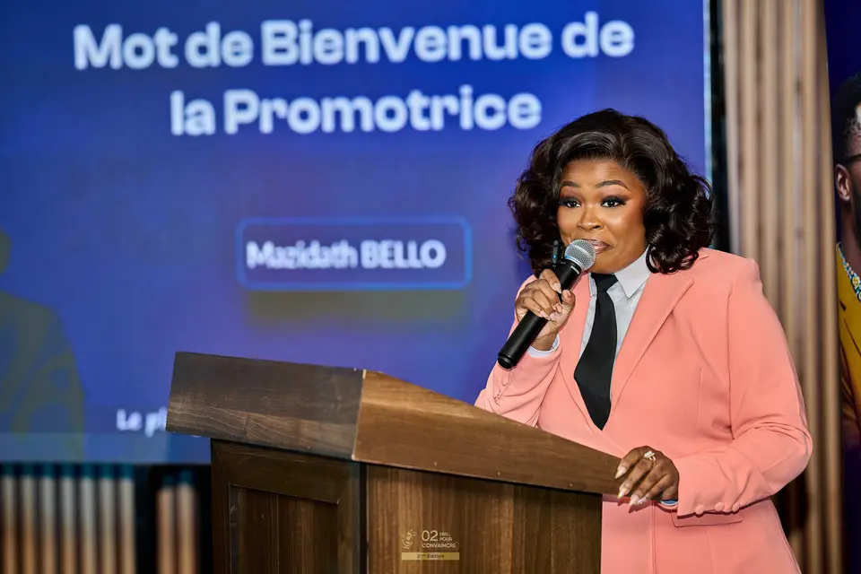 Mazidath Bello prononce le mot de bienvenue